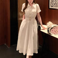 Tencel Lyocell Miu-style Intellectual Old Money Style Shirt Dress French Elegant Summer Dress