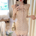 Fashionable Lace Dress for WomenShort Sleeve