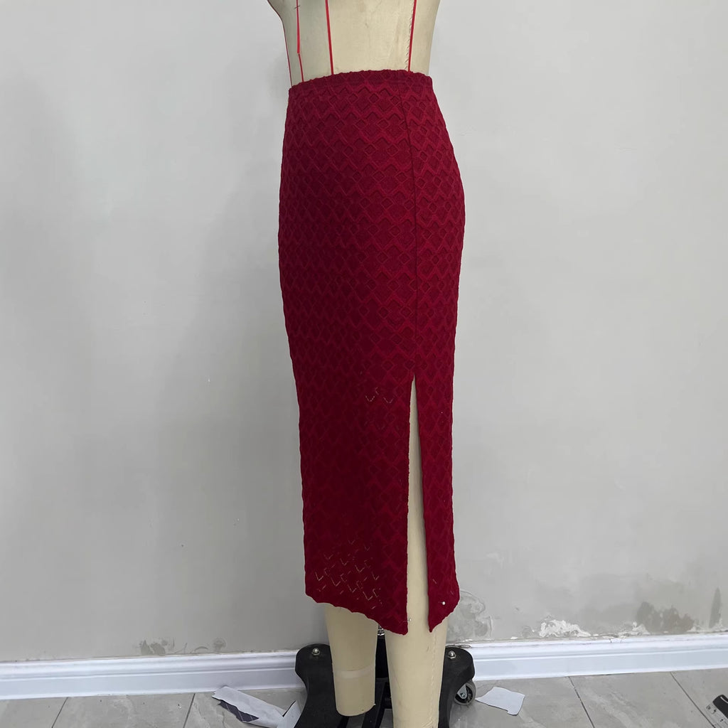 Long slit skirt for women