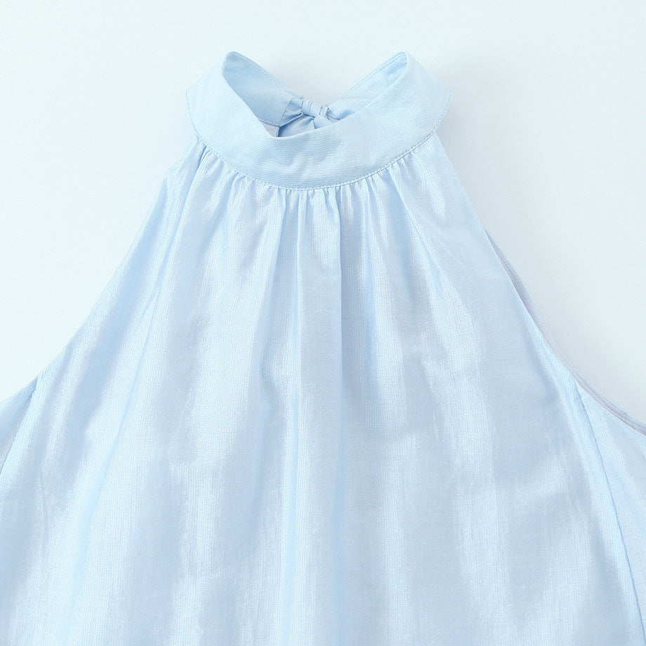 Neck hanging textured dress