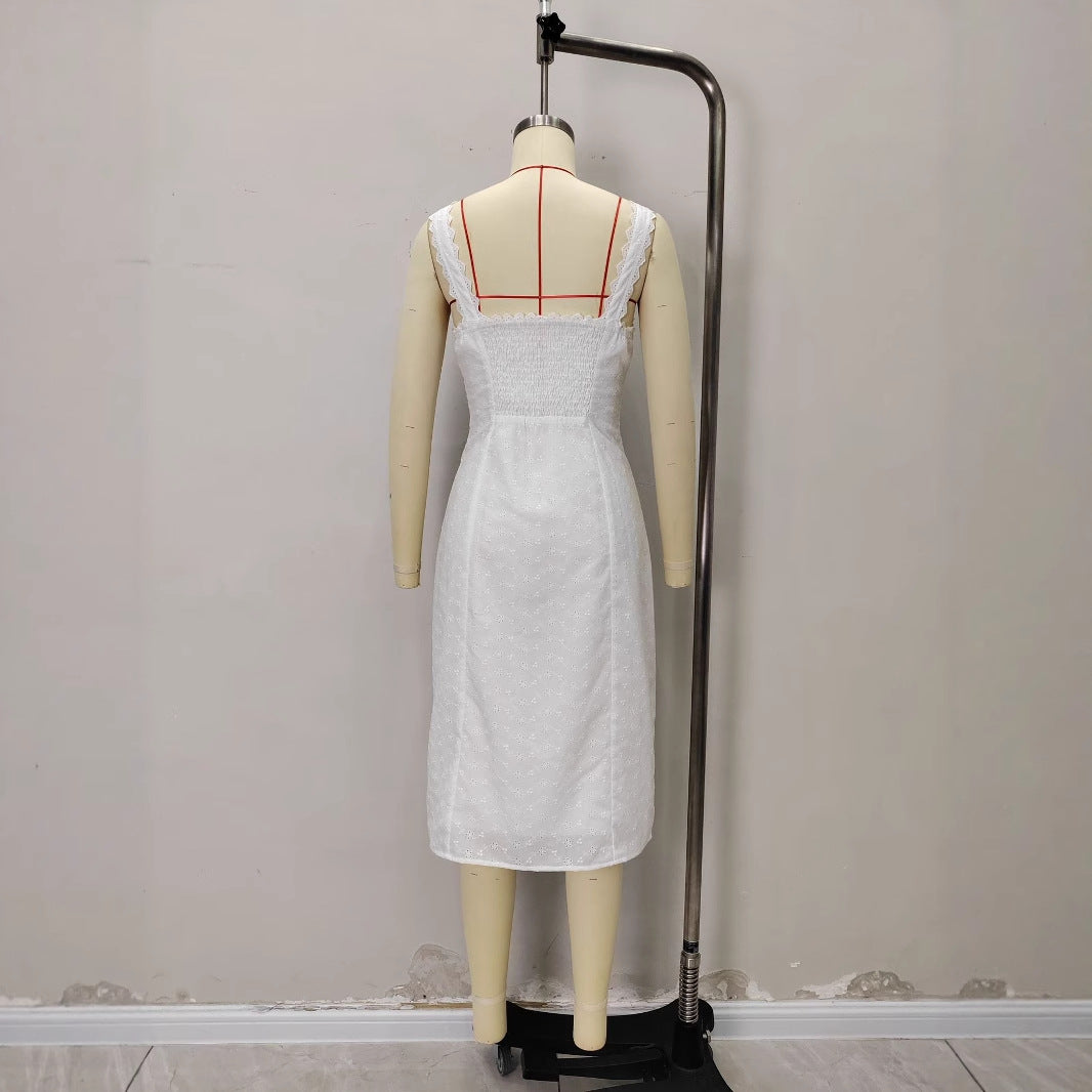 Slim fit sleeveless long dress