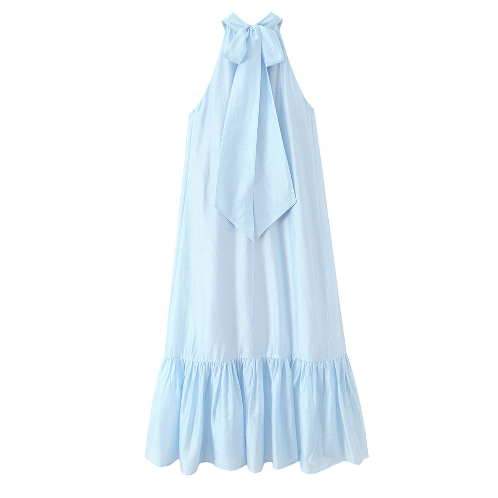 Neck hanging textured dress