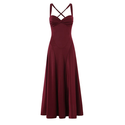 Backless slim fit camisole dress