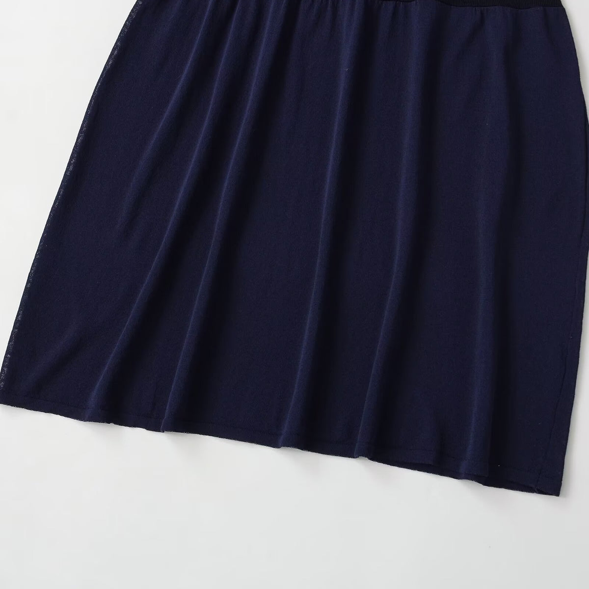 Elegant round neck patchwork knit dress