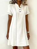 Button up collar dress