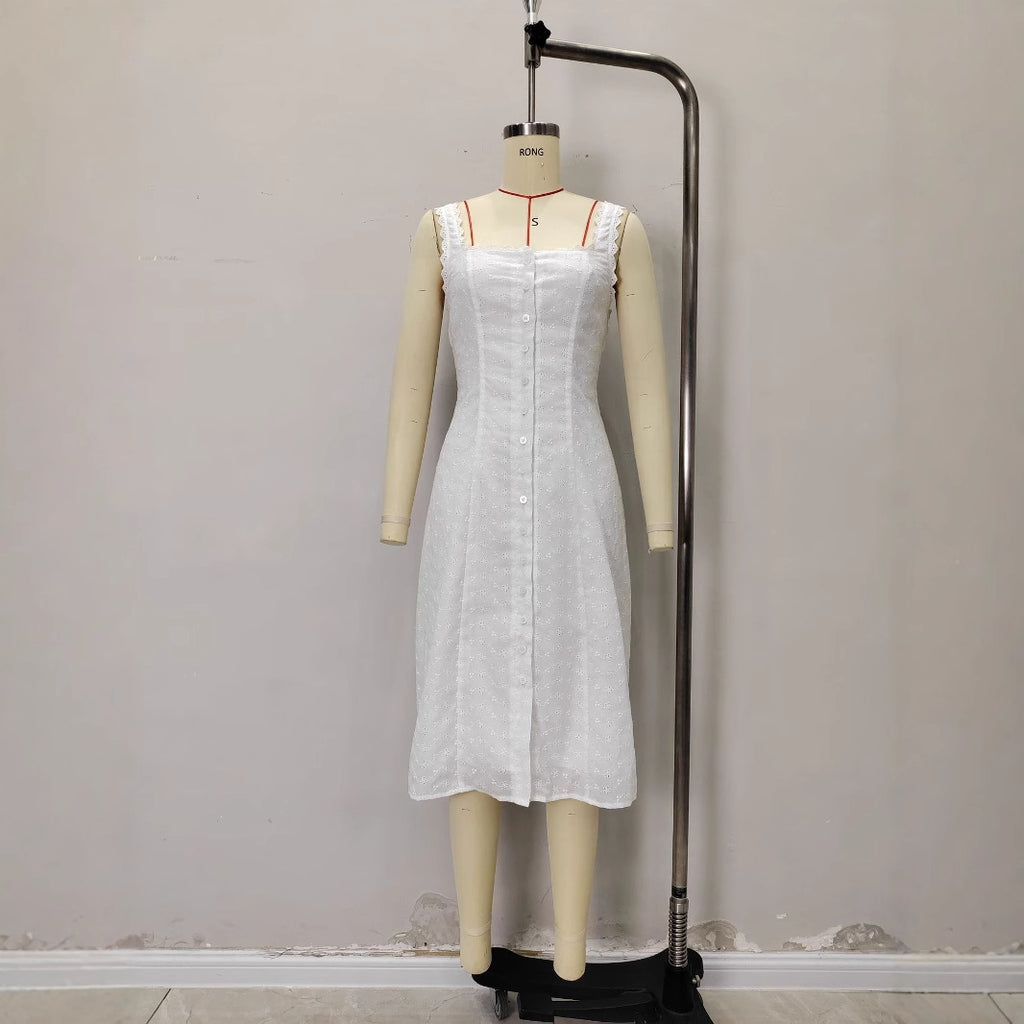 Slim fit sleeveless long dress