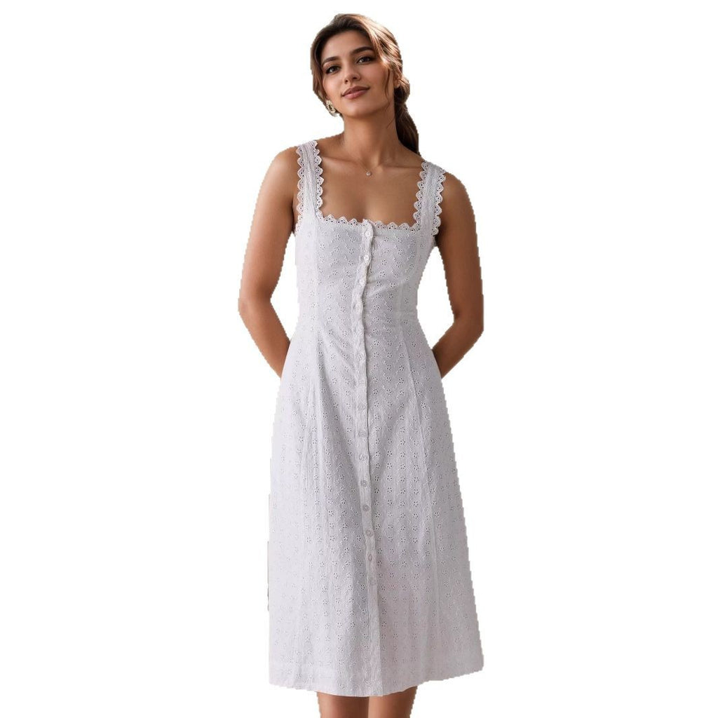 Slim fit sleeveless long dress