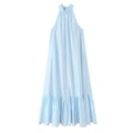 Neck hanging textured dress