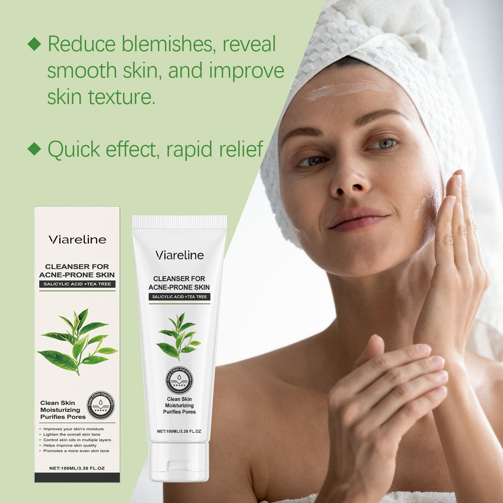 Green Tea Cleansing Gel Gloss Oil Control Clean Balance Skin Moisturizing Moisturizing Skincare Set